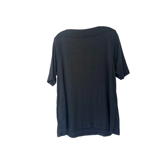 J. Jill Plus Black Basic Perfect Pima Cotton Crewneck 3/4 Sleeve Top Size 1X - Picture 7 of 10